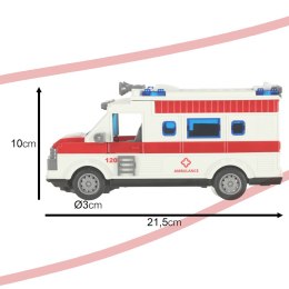 Ambulans karetka pogotowia dla dzieci zdalnie sterowana na pilota światła dźwięk 1:30